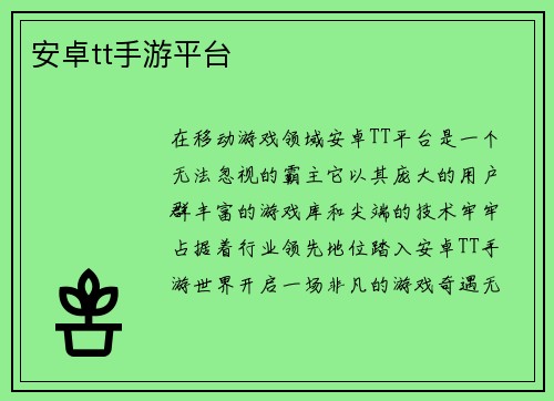 安卓tt手游平台